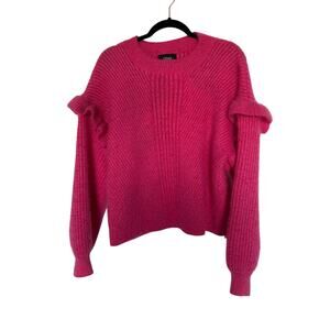 Cider Ruffle Detail Ribbed Sweater, S
